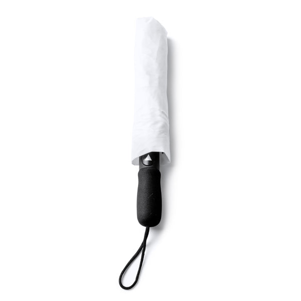 Stamina Miyagi 190T pongee fabric umbrella in white, ready for logo printing
