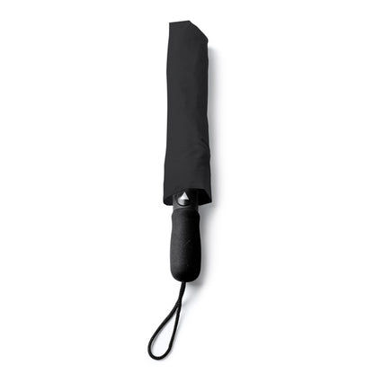 Stamina Miyagi 190T pongee fabric umbrella in black, ready for logo printing