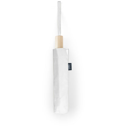 Stamina Rpet Khasi 190T RPET recycled polyester umbrella in white, ready for laser engraving