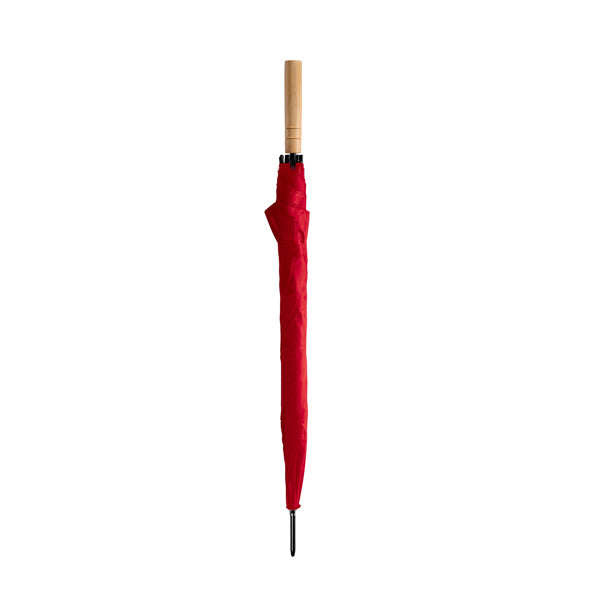 Stamina Fargo 190T polyester umbrella in red, ready for laser engraving