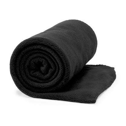 Stamina Lambert polyester blanket in black, ready for logo printing