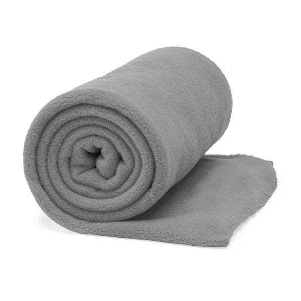 Stamina Lambert polyester blanket in heather grey, ready for logo printing