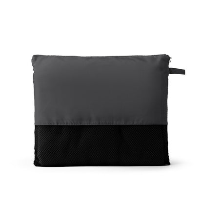 Stamina Bering polyester blanket in black, ready for logo printing