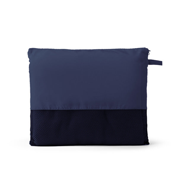 Stamina Bering polyester blanket in navy blue, ready for logo printing