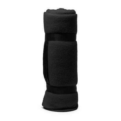 Stamina Daneris polyester blanket in black, ready for logo printing