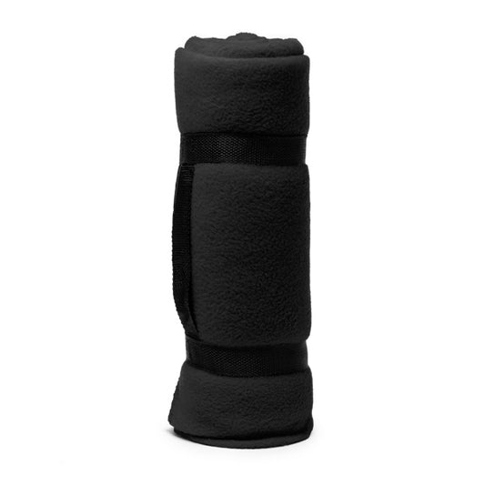 Stamina Daneris polyester blanket in black, ready for logo printing