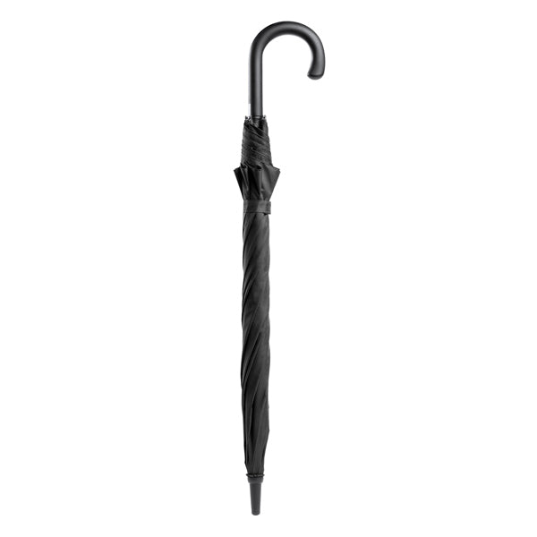Stamina Osaka polyester umbrella in black, ready for logo printing