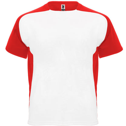 Roly Bugatti men's T-shirt in white/red, ready for logo printing or embroidery