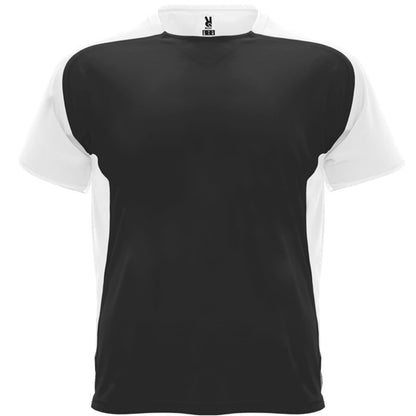 Roly Bugatti men's T-shirt in black/white, ready for logo printing or embroidery