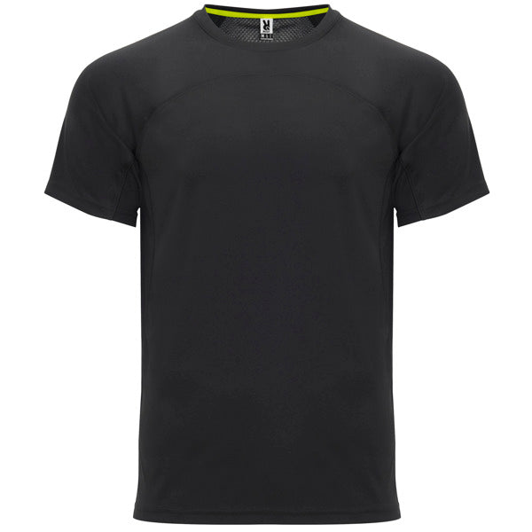 Roly Monaco unisex T-shirt in black, ready for logo printing or embroidery