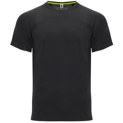 Roly Monaco unisex T-shirt in black, ready for logo printing or embroidery
