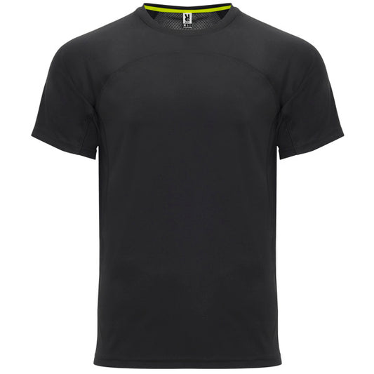 Roly Monaco unisex T-shirt in black, ready for logo printing or embroidery