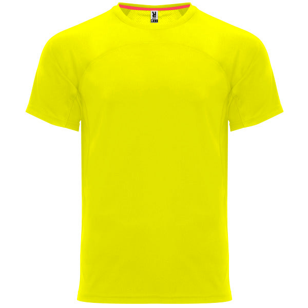 Roly Monaco unisex T-shirt in fluor yellow, ready for logo printing or embroidery