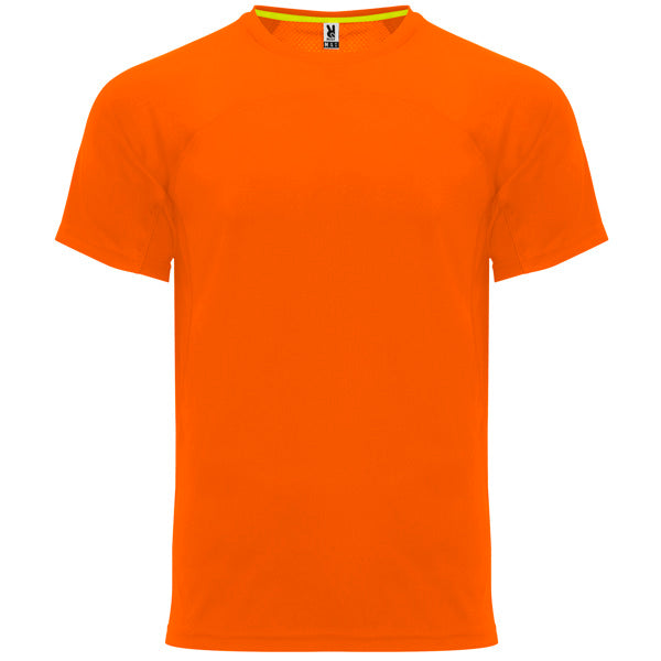 Roly Monaco unisex T-shirt in fluor orange, ready for logo printing or embroidery