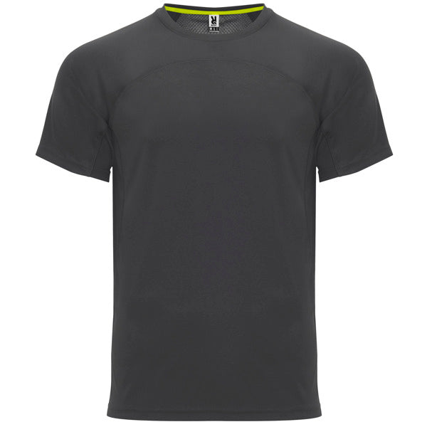 Roly Monaco unisex T-shirt in dark lead, ready for logo printing or embroidery