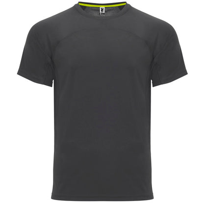 Roly Monaco unisex T-shirt in dark lead, ready for logo printing or embroidery