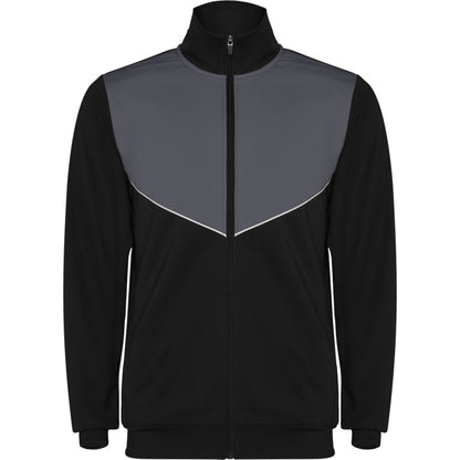 Roly Evans men's tracksuit in black/ebony, ready for logo printing or embroidery