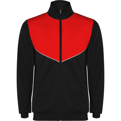 Roly Evans men's tracksuit in black/red, ready for logo printing or embroidery