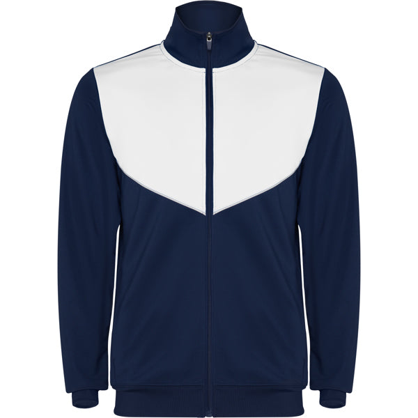 Roly Evans men's tracksuit in navy blue/white, ready for logo printing or embroidery
