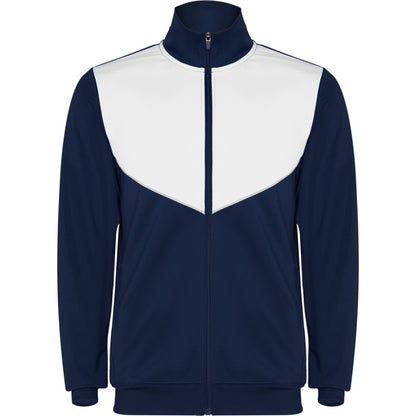 Roly Evans men's tracksuit in navy blue/white, ready for logo printing or embroidery