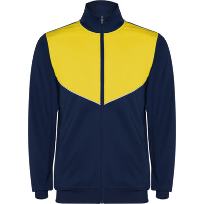 Roly Evans men's tracksuit in navy blue/yellow, ready for logo printing or embroidery