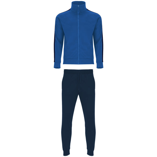 Roly Creta men's tracksuit in royal blue/navy blue, ready for logo printing or embroidery
