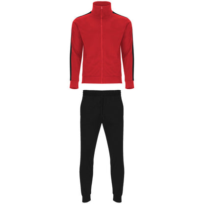 Roly Creta men's tracksuit in red/black, ready for logo printing or embroidery