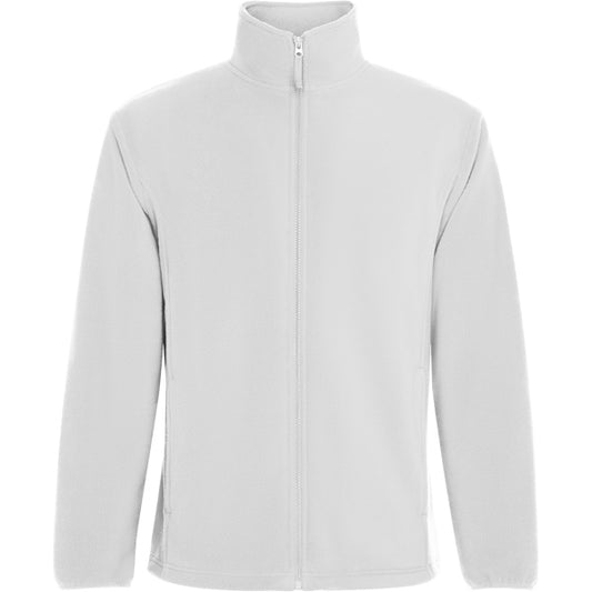 Roly New Artic men's fleece jacket in white, ready for logo printing or embroidery