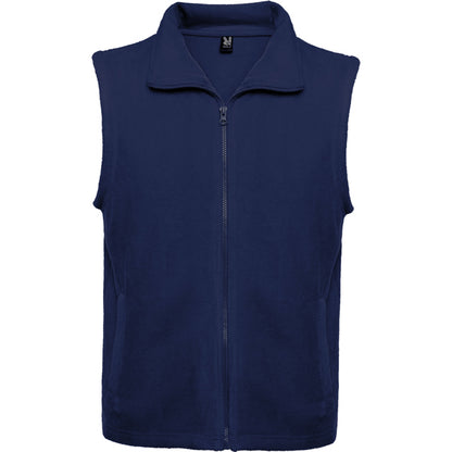 Roly New Bellagio unisex fleece gilet in navy blue, ready for logo printing or embroidery