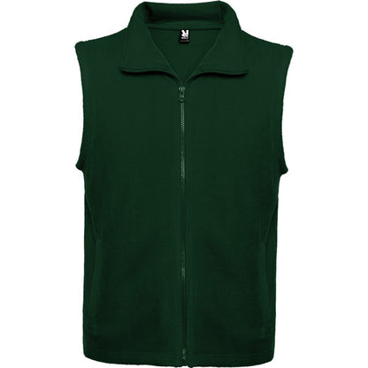 Roly New Bellagio unisex fleece gilet in bottle green, ready for logo printing or embroidery