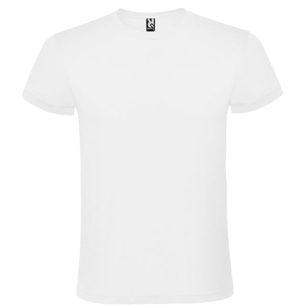 Roly Atomic 150 men's T-shirt in white, ready for logo printing or embroidery