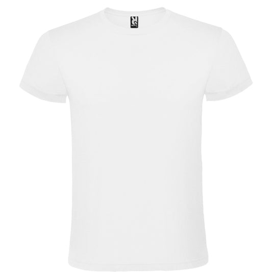 Roly Atomic 150 men's T-shirt in white, ready for logo printing or embroidery