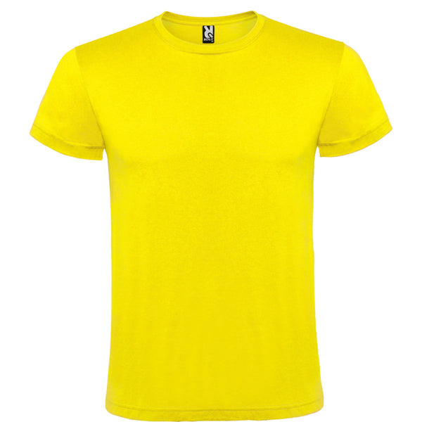 Roly Atomic 150 men's T-shirt in yellow, ready for logo printing or embroidery