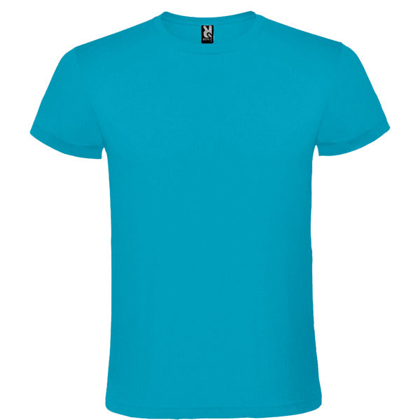 Roly Atomic 150 men's T-shirt in turquoise, ready for logo printing or embroidery