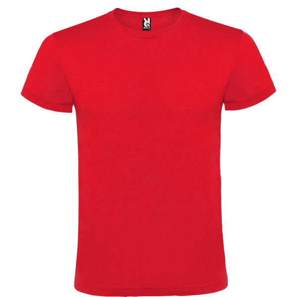 Roly Atomic 150 men's T-shirt in red, ready for logo printing or embroidery