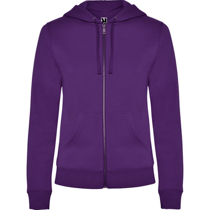 Roly Veleta women's hoodie in purple, ready for logo printing or embroidery