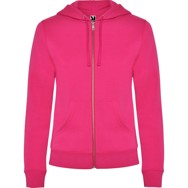 Roly Veleta women's hoodie in rosette, ready for logo printing or embroidery