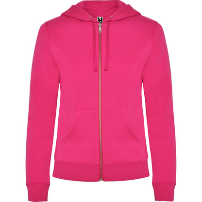 Roly Veleta women's hoodie in rosette, ready for logo printing or embroidery