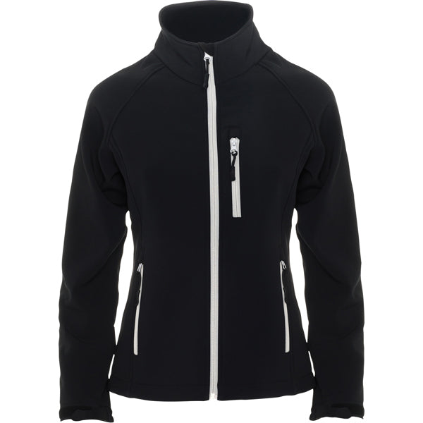 Roly Antartida Woman women's softshell jacket in black, ready for logo printing or embroidery