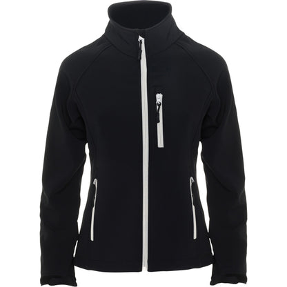 Roly Antartida Woman women's softshell jacket in black, ready for logo printing or embroidery