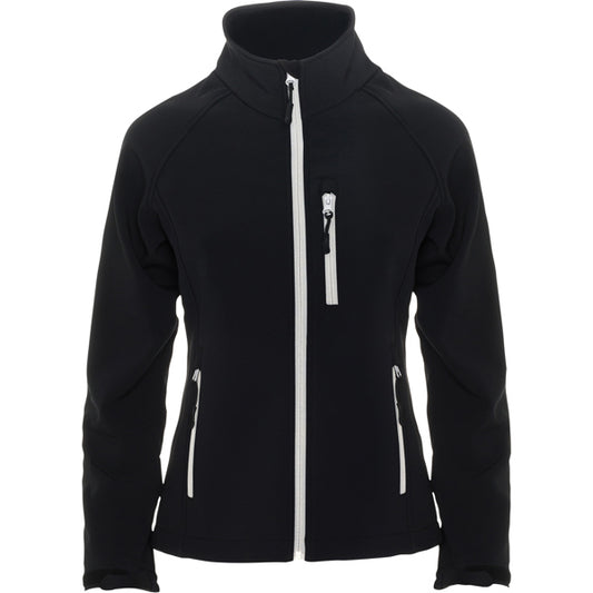 Roly Antartida Woman women's softshell jacket in black, ready for logo printing or embroidery