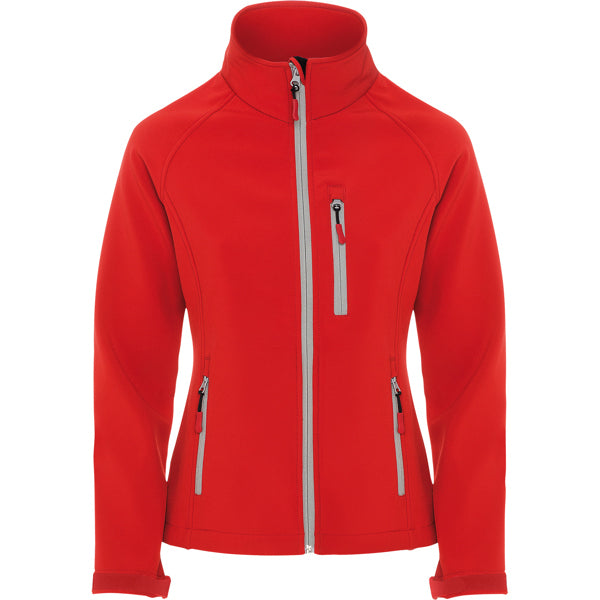 Roly Antartida Woman women's softshell jacket in red, ready for logo printing or embroidery