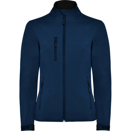 Roly Nebraska Woman women's softshell jacket in navy blue, ready for logo printing or embroidery