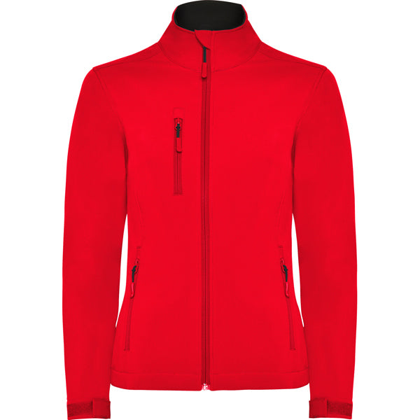Roly Nebraska Woman women's softshell jacket in red, ready for logo printing or embroidery