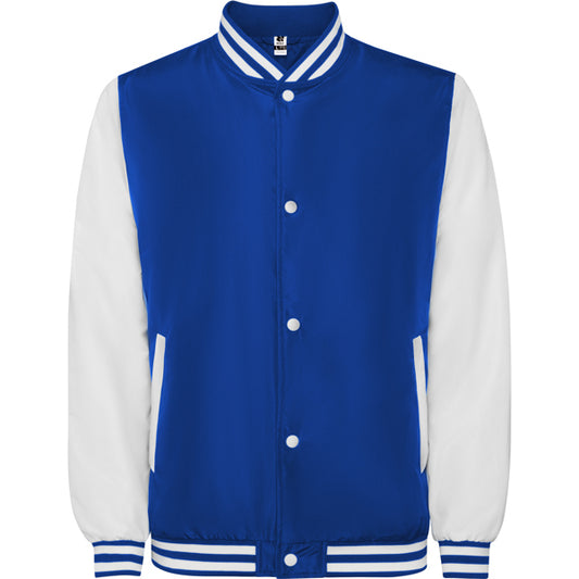 Roly California unisex jacket in royal blue/white, ready for logo printing or embroidery
