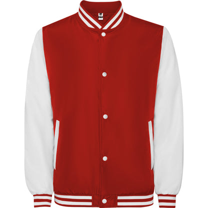 Roly California unisex jacket in red/white, ready for logo printing or embroidery