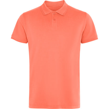Roly Wos unisex polo shirt in coral, ready for logo printing or embroidery