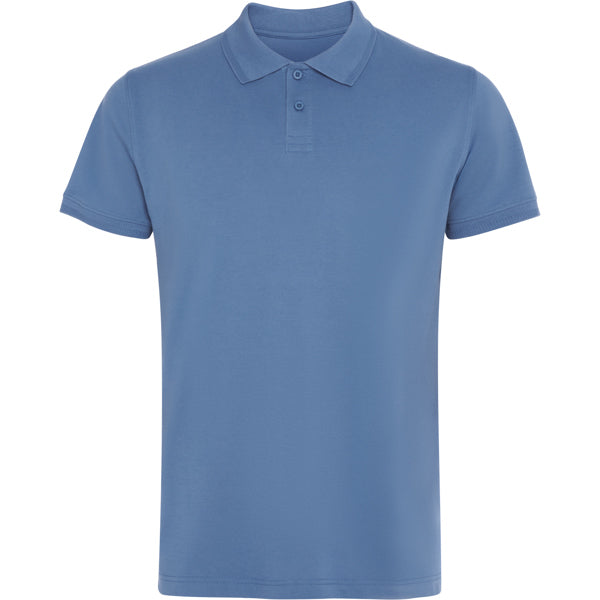 Roly Wos unisex polo shirt in riviera blue, ready for logo printing or embroidery