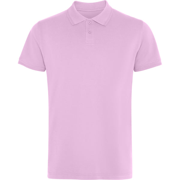 Roly Wos unisex polo shirt in light pink, ready for logo printing or embroidery