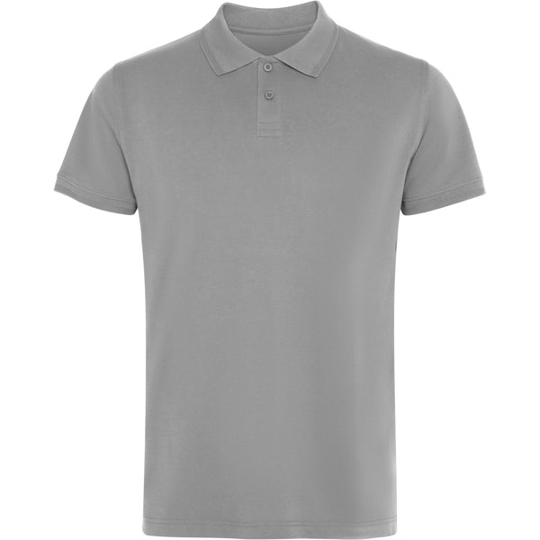 Roly Wos unisex polo shirt in heather grey, ready for logo printing or embroidery